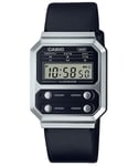 Casio Collection Vintage Unisex's Black Watch A100WEL-1AEF Leather (archived) - One Size