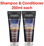 John Frieda Midnight Brunette Colour Deepening Shampoo and Conditioner 250 ml