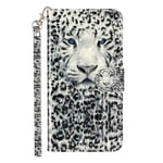 Samsung Galaxy A21S Case, 3D Shockproof PU Leather Notebook Wallet Protective Cover with Magnetic Closure Stand Card Holder Soft TPU Bumper Flip Folio Shell for Samsung A21S Phone Case, Leopard Print