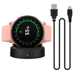 MoKo Charger Dock Compatible with Samsung Galaxy Watch 4/4 Classic/Galaxy Watch 3 41mm 45mm/Galaxy Watch Active 1/2 40mm 44mm, Portable Replacement Charging Cradle Stand with USB Cable - Black