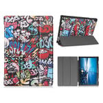 Lenovo Tab M10 FHD REL cool pattern leather flip case - Cartoon Graffiti
