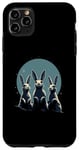 Coque pour iPhone 11 Pro Max Lapins à la lune parodie 3 lapins lune dessin animé art
