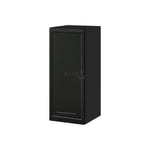 Cuisineandcie - Meuble haut de cuisine Lovia noir Mat 1 porte l 30 cm Type de façade: Porte avec poignée apparente