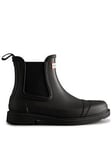 Hunter Womens Commando Chelsea Wellington Boot - Black, Black, Size 3, Women