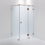 INR Iconic Nordic Rooms Dusjhjørne ARC 15 Måltilpasset Brushed Bronze / Frostet Glass