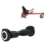 Paket Hoverboard Go Kart med Stötdämpare, 6.5 tums, Jetson Prism Black, Standard Räckvidd och Röd Hoverkart med Stötdämpare, Smart Balance