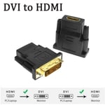 2Pcs 1.4 DVI To HDMI Converter Head 1080P HD HDTV Adapter  PC Monitor Display