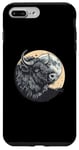 Coque pour iPhone 7 Plus/8 Plus Buffle musqué sur la lune
