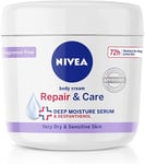 Body Repair&Care Cream 400ml Jar Body Cream W Strengthening Formula Body Cream