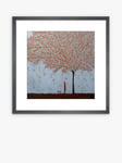 Emma Brownjohn - 'Between The Leaves' Wood Framed Print & Mount, 42 x 42cm, Red/Natural