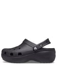 Crocs Classic Crocs Platform Clog Wedge - Black, Black, Size 5, Women