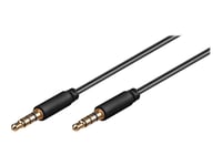 Goobay - Ljudkabel - Mini-Phone Stereo 3.5 Mm Hane Till Mini-Phone Stereo 3.5 Mm Hane - 3 M - Skärmad - Svart - Rund