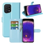 Oppo OPPO Find X5 Pro PU Wallet Case Light Blue