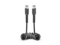 Sbs Tecabletypccsk Usb-C - Usb-C Spiralkabel 0,5M - Svart