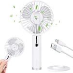 Dfjhure Usb Mini Portable Handheld Fan, Portable Usb Rechargeable Desk Fan, 3 Speeds Cooling Electric Fan, Silent Outdoor Mini Hand Held Personal Fan for Home Office Travelling