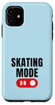 Coque pour iPhone 11 Mode patinage sur patin à glace - Cadeau - Design graphique