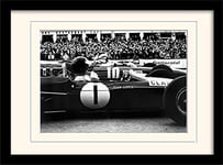 German Grand Prix Clark, Stewart & Hill (1965) Mounted & Framed 30 x 40cm Print, MDF, Multi-Colour, 42 x 32 x 2.4 cm