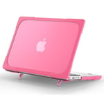 MacBook Pro 14 (2023 / 2021) - Hard cover front + Bagcover med Kickstand - Rosa