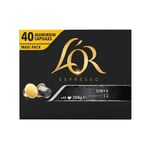 L'Or Forza, Onyx, Or Ristretto Coffee Pods 40's (Nespresso Compatible Coffee Capsules) (L'Or Onyx, 1 x 40 Pods)