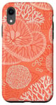 Coque pour iPhone XR Pêche Orange Récif Corail Orange Nature Art