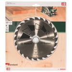 Bosch 1x Circular Saw Blade Standard (for Wood, Ø 190 x 2.2/1.5 x 30/24 mm, 24 Teeth, ATB, with 1x Reduction ring 24 mm, Accessories for Circular Saws)