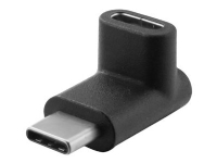 MicroConnect - USB-adapter - 24 pin USB-C (hane) till 24 pin USB-C (hona) - vinklad, 4K60Hz stöd - svart