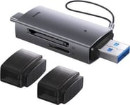 Baseus Lite Series Sd/Tf-Kortläsare, Usb + Usb-C (Grå)