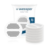 Wessper Disque Filtre eau, Filtrante pour Carafe d'eau et Bouteille eau, Remplacement du Brita MicroDisc, Compatible avec les Carafe Filtrante et Bouteille Brita – 6 pièces