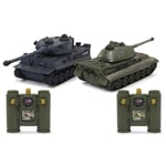 RC Stridsvagn Battle Set Tiger 1:28 2,4GHz Jamara Radiostyrt Leksak 403635
