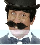 Schnauzer Moustache - Black Disguise Novelty Fake False Moustaches Beards Sideburns etc for Fancy Dress Accessory