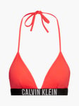 Calvin Klein Triangle Bikini Top, Bright Vermillion