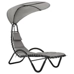 Bali Sun Lounger Relaxing Chair with Canopy Shade and Padded Cushions