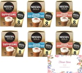 Nescafe Gold Cappucino, Cappuccino Decaf Unsweetened Taste and Cappuccino Unswee