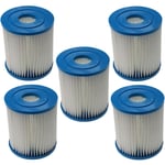 Vhbw - 5x Cartouches filtrantes compatible avec Intex Krystal Clear M1, Krystal Clear M2 piscine pompe de filtration, filtre à eau bleu / blanc