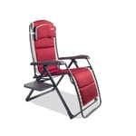 Quest Leisure Bordeaux Pro Relax XL Chair with Side Table Camping Garden