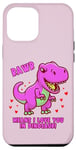 iPhone 13 Pro Max Rawr Means I Love You In Dinosaur with Big Pink Dinosaur Case
