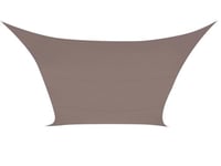 Perel Voile d'ombrage, Hydrofuge, 4 x 3 m, 160 g/m², Polyester, rectangulaire, Taupe