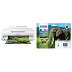 Epson Expression Photo XP-55 Wi-Fi Printer, White & 24 Elephant Genuine Multipack, 6-colours Claria Photo HD Ink Cartridges