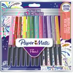 Paper Mate Flair Metallic -pennvässare, färgsortiment, 12 st