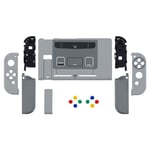 Sfc Snes Classic Ue - Boîtier De La Plaque Arrière De La Manette Pour Nintendo Switch, À Motifs Personnalisés Et Doux, Avec Boutons Complets