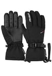 Reusch Men's Outset R-tex Xt with Wrist Strap and Waterproof Membrane Comfortable Warm Ski Gloves Snow Gloves 7701 Black/White 10.5