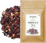 Zyanna Hibiscus Tea - Dried Hibiscus Flower Petals (3.5Oz-100G-50 Cups) Flor De