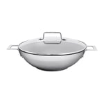 Jamie Oliver - Stainless Steel Wok With Lid - 32 cm - silver