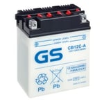 GS Yuasa CB12C-A-12V 12Ah (MC batteri) - Levereras utan syra