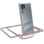 For Xiaomi 12T/12T Pro Phone Case To Sling On Chain Cord TPU Red Camouflage