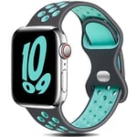 Gulemfy Compatible avec Apple Watch Bracelet - Sport Bracelet 44mm 42mm 45mm 46mm 49mm 38mm 40mm 41mm, Homme Femme Bracelet Silicone Respirant pour iWatch Series SE 10 9 8 7 6 5 4 3 2 1 Ultra