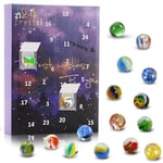 2025 Adventskalender - 24 Dagar Naturstenask, Malmmineraler & Stenkollektionskit för Barn & Vuxna Style 2
