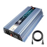 Solcellsnät Grid Tie Micro Inverter, 1000W Effektutgång, Kompatibel med 24v-36v Solpaneler, Silverfärgad, 36V (20-50VDC), 220VAC