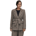 Alohas Nagano Checks Brown Blazer Brun