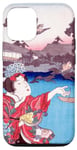 Coque pour iPhone 14 Pro Femme Mangeoire Oiseaux Geisha Fille Vintage Japonais Ukiyo-e